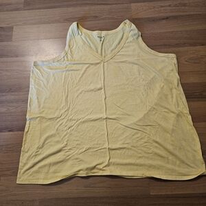 Torrid Light Yellow V-Neck Tank Top